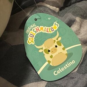 Squishmallows Celestino Green and Cream Plush